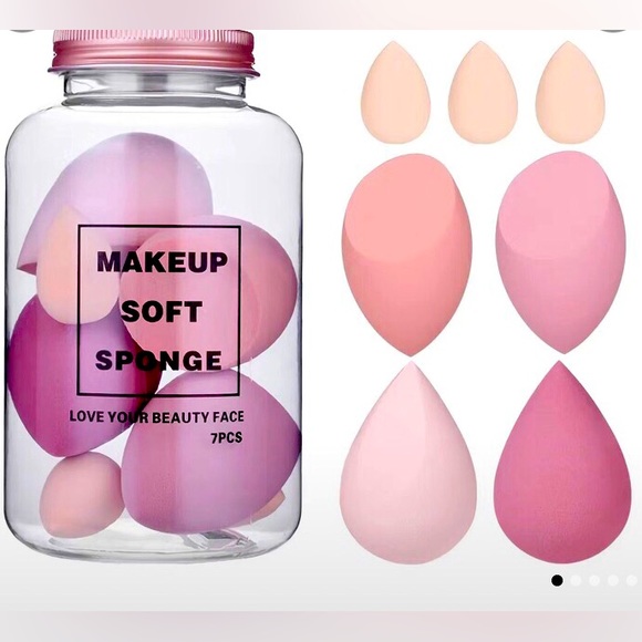 Source Unknown Other - TWO JARS OF EGG-SHAPED BLENDING SPONGES. 14 sponges total. NWT!